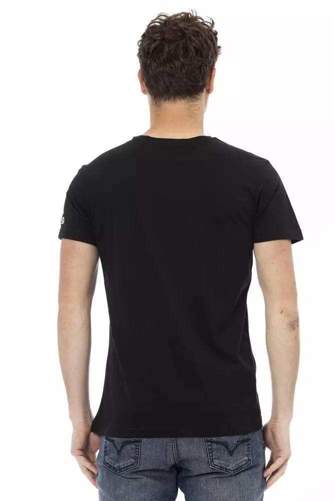 Trussardi Action Black Cotton Men T-Shirt - Hilstor