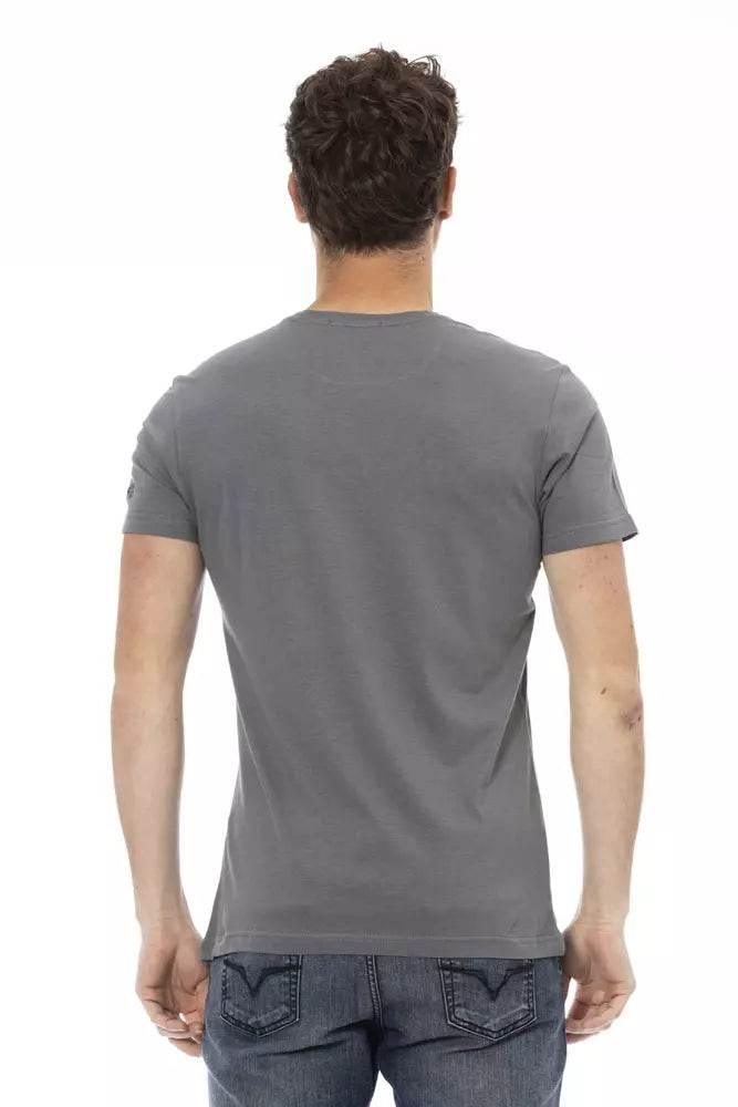 Trussardi Action Gray Cotton Men's T-Shirt - Hilstor