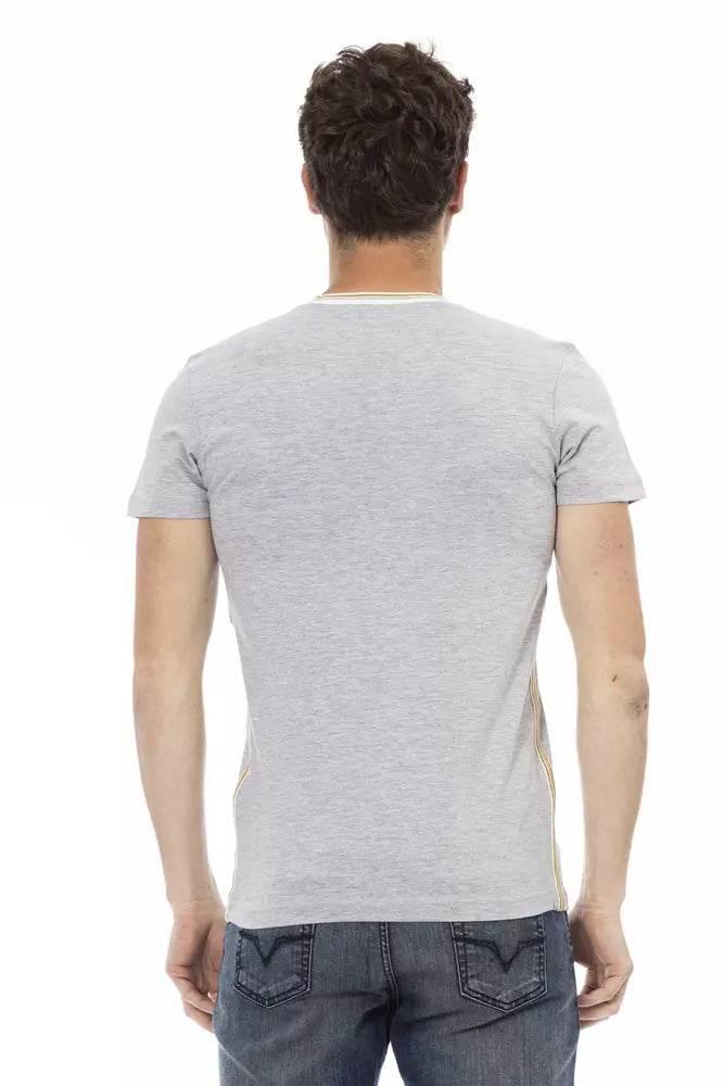 Trussardi Action Gray Cotton Men T-Shirt - Hilstor