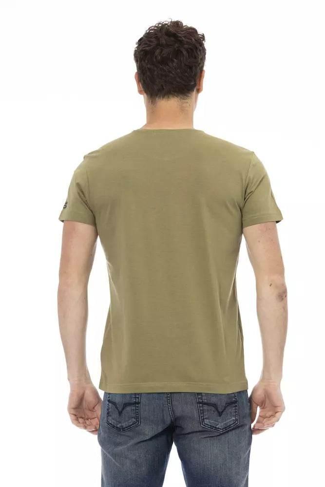 Trussardi Action Green Cotton Men T-Shirt - Hilstor