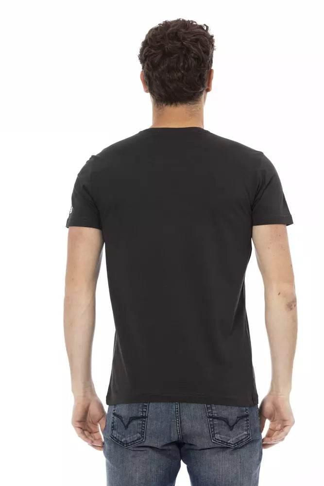 Trussardi Action Black Cotton Men's T-Shirt - Hilstor