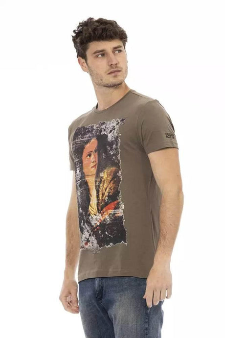 Trussardi Action Brown Cotton Men's T-Shirt - Hilstor