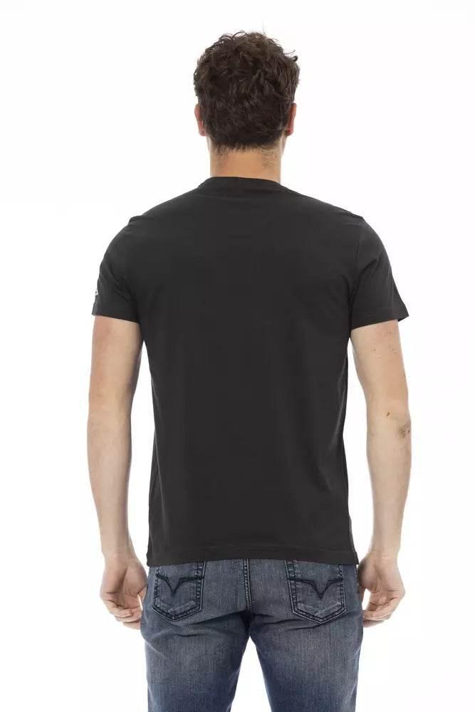 Trussardi Action Black Cotton Men's T-Shirt - Hilstor