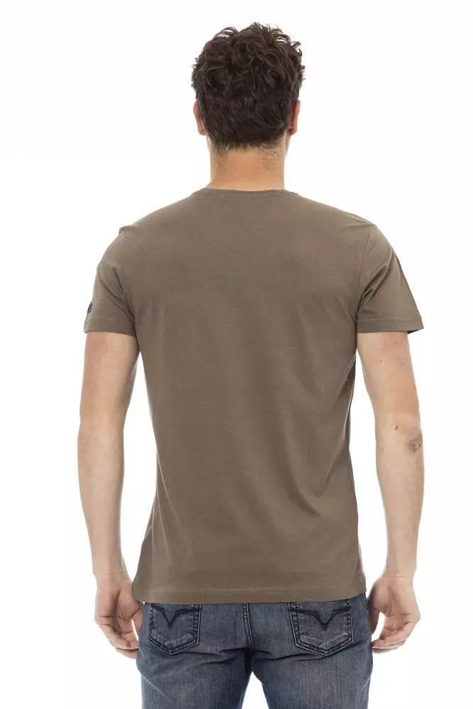 Trussardi Action Brown Cotton Men's T-Shirt - Hilstor
