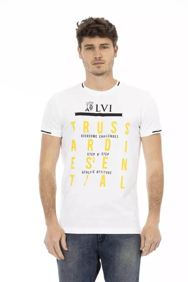 Trussardi Action White Cotton Men's T-Shirt - Hilstor