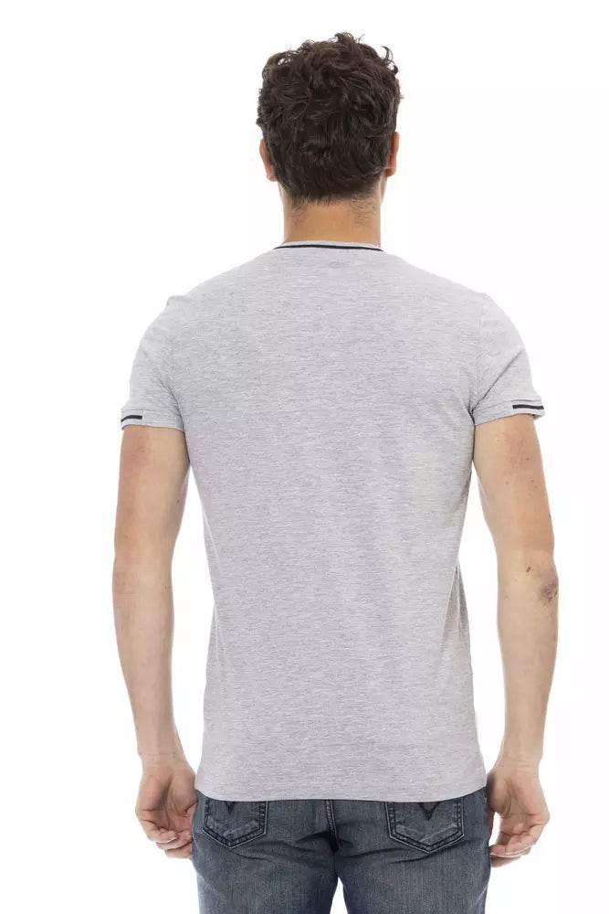 Trussardi Action Gray Cotton Men T-Shirt - Hilstor