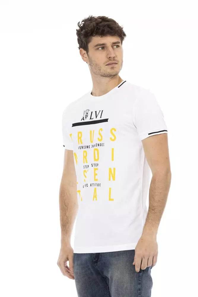 Trussardi Action White Cotton Men's T-Shirt - Hilstor