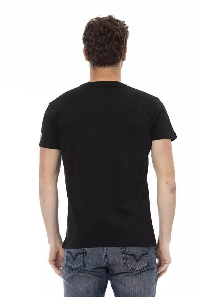 Trussardi Action Black Cotton Men T-Shirt - Hilstor