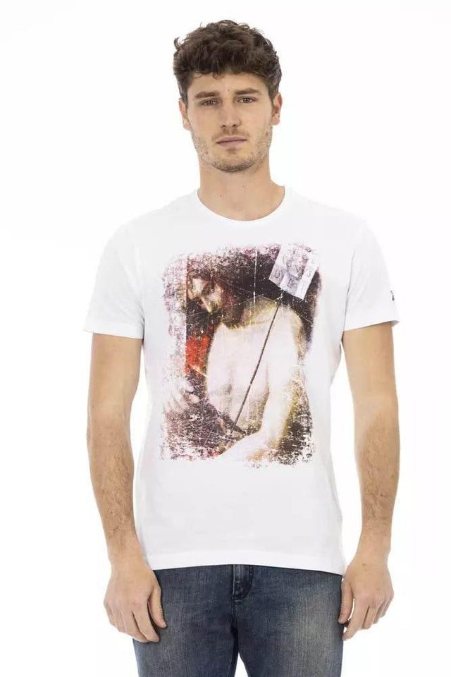 Trussardi Action White Cotton Men's T-Shirt - Hilstor