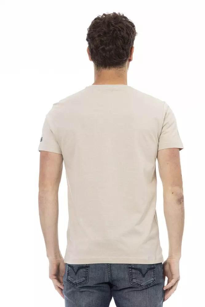 Trussardi Action Beige Cotton Men T-Shirt - Hilstor