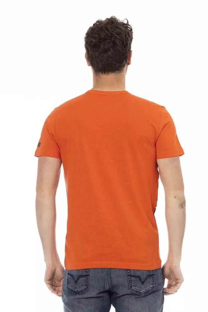 Trussardi Action Orange Cotton Men's T-Shirt - Hilstor