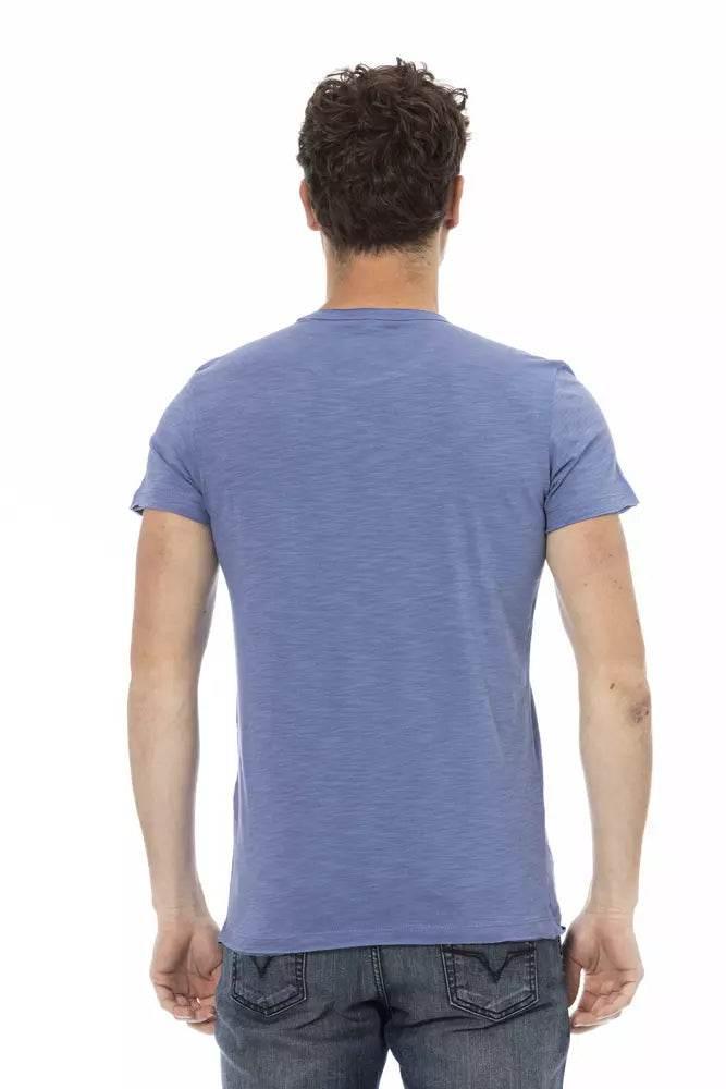 Trussardi Action Blue Cotton Men T-Shirt - Hilstor