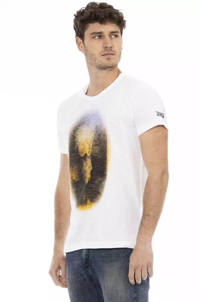 Trussardi Action White Cotton Men's T-Shirt - Hilstor