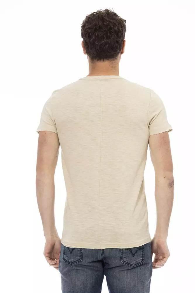 Trussardi Action Beige Cotton Men T-Shirt - Hilstor