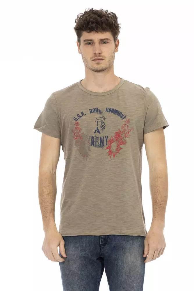 Trussardi Action Green Cotton Men T-Shirt - Hilstor