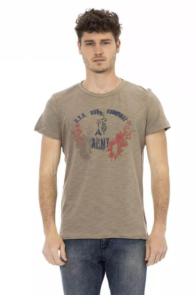 Trussardi Action Green Cotton Men T-Shirt - Hilstor