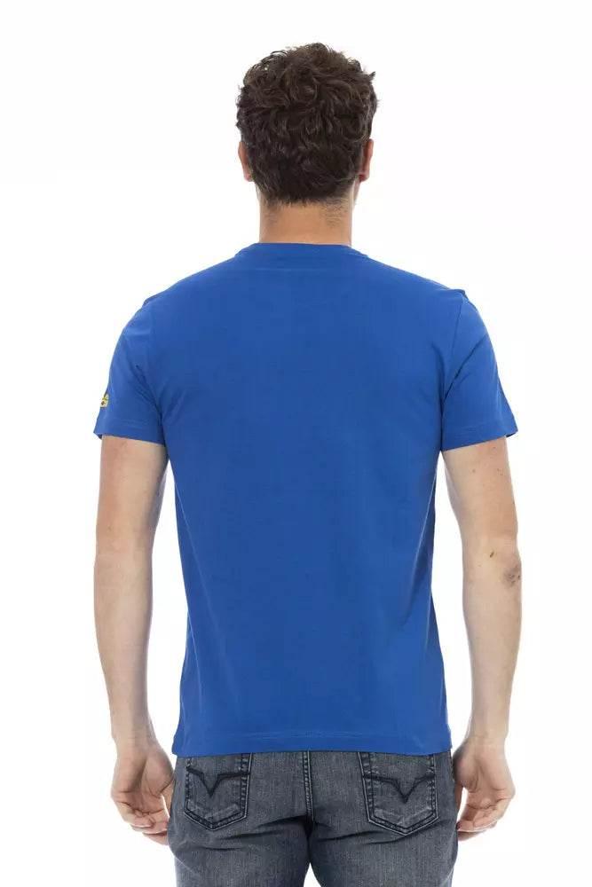 Trussardi Action Blue Cotton Men's T-Shirt - Hilstor