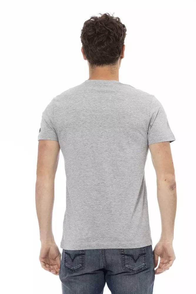 Trussardi Action Gray Cotton Men T-Shirt - Hilstor