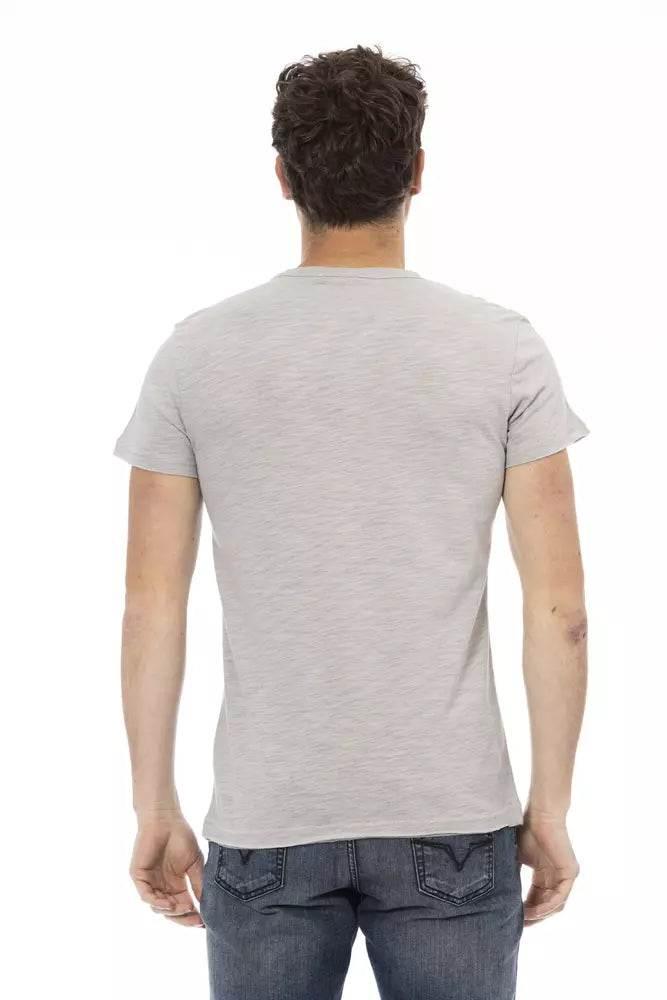 Trussardi Action Gray Cotton Men T-Shirt - Hilstor