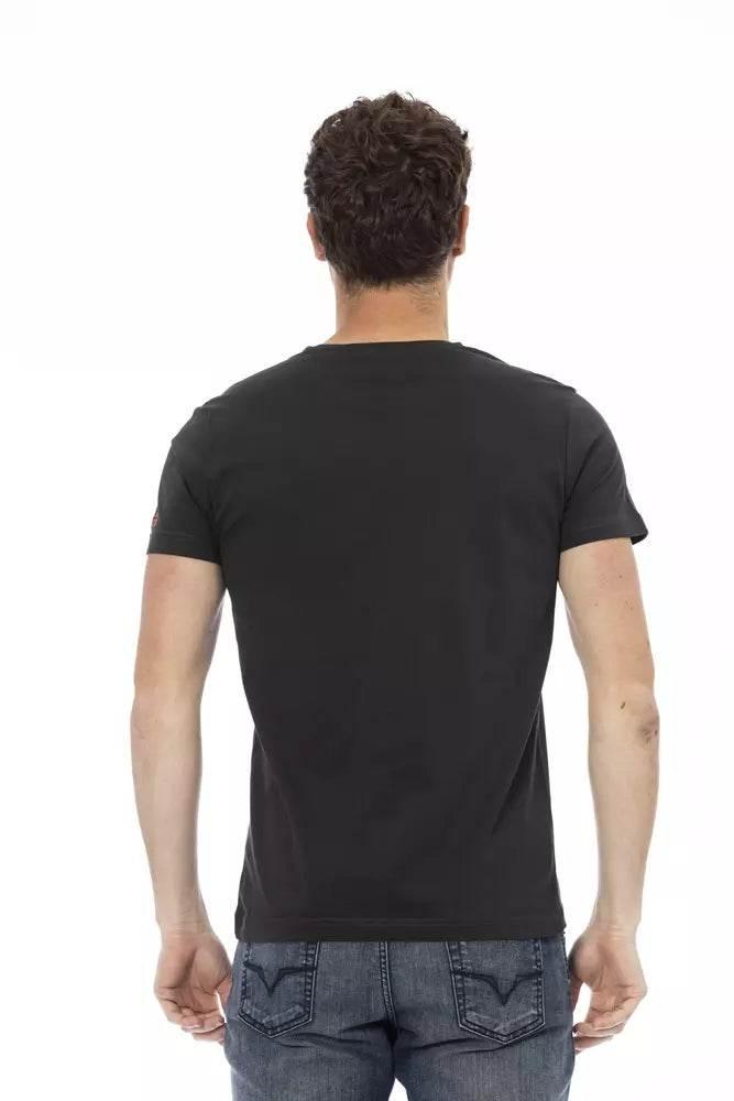 Trussardi Action Black Cotton Men T-Shirt - Hilstor