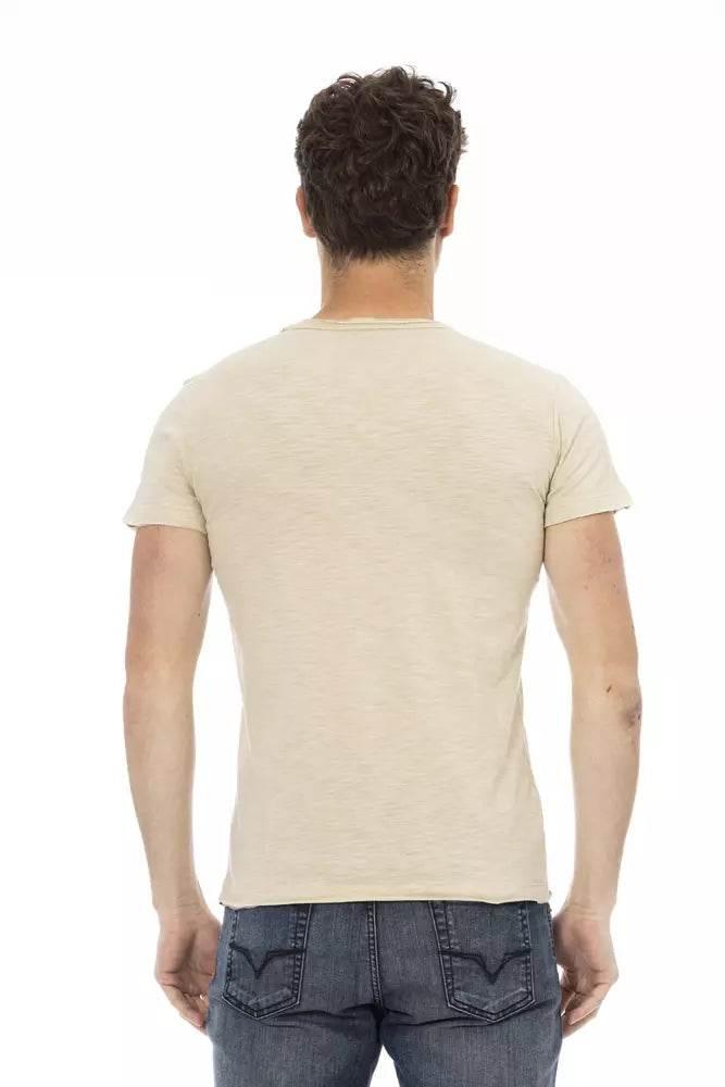 Trussardi Action Beige Cotton Men T-Shirt - Hilstor