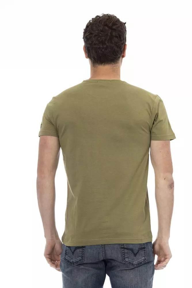 Trussardi Action Green Cotton Men T-Shirt - Hilstor