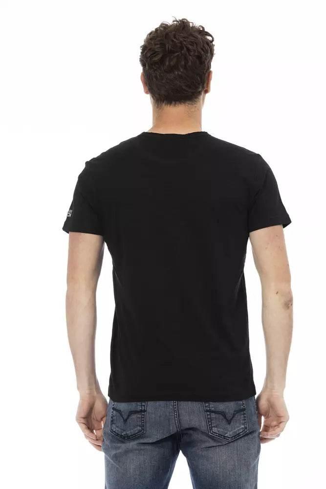 Trussardi Action Black Cotton Men T-Shirt - Hilstor
