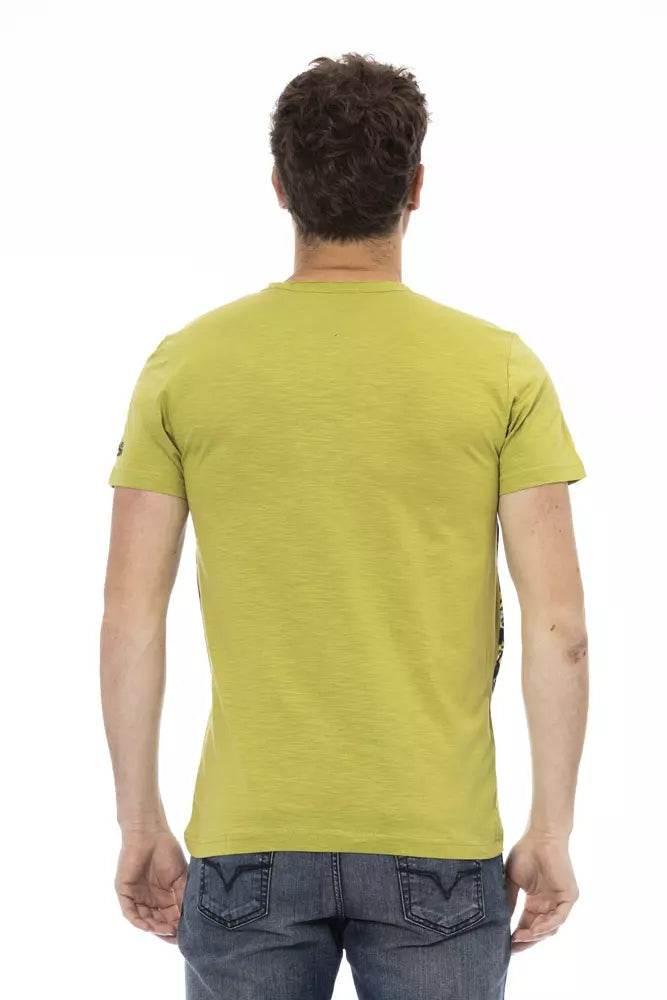 Trussardi Action Green Cotton Men's T-Shirt - Hilstor
