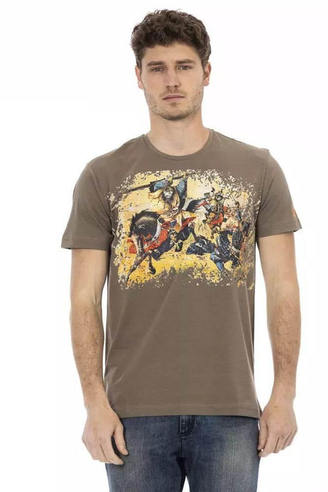 Trussardi Action Brown Cotton Men's T-Shirt - Hilstor