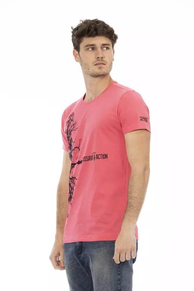 Trussardi Action Multicolor Cotton Men T-Shirt - Hilstor