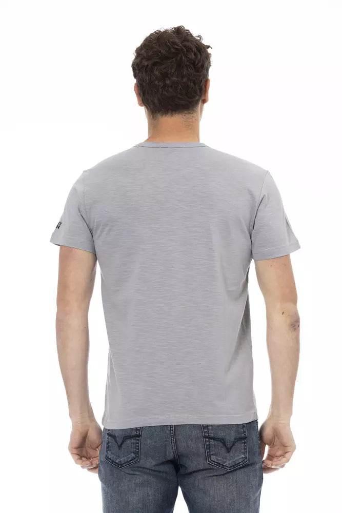 Trussardi Action Gray Cotton Men T-Shirt - Hilstor