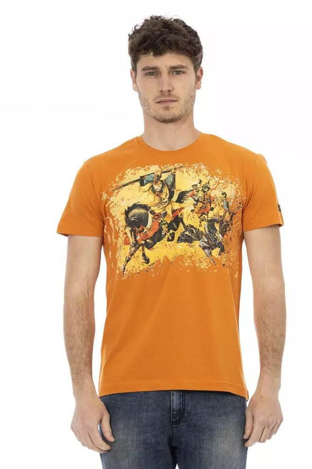 Trussardi Action Orange Cotton Men T-Shirt - Hilstor