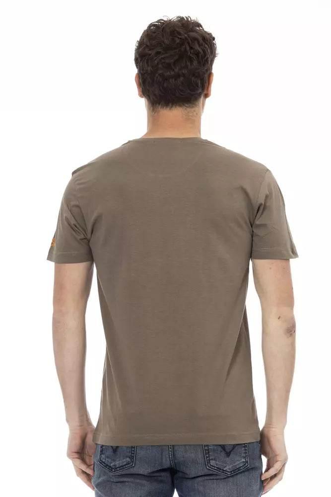 Trussardi Action Brown Cotton Men's T-Shirt - Hilstor