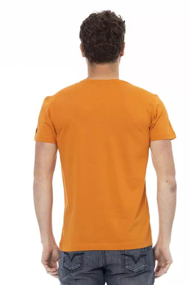 Trussardi Action Orange Cotton Men T-Shirt - Hilstor