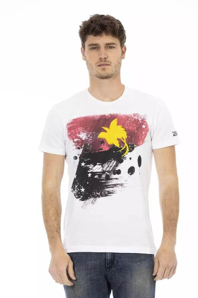 Trussardi Action White Cotton Men T-Shirt - Hilstor
