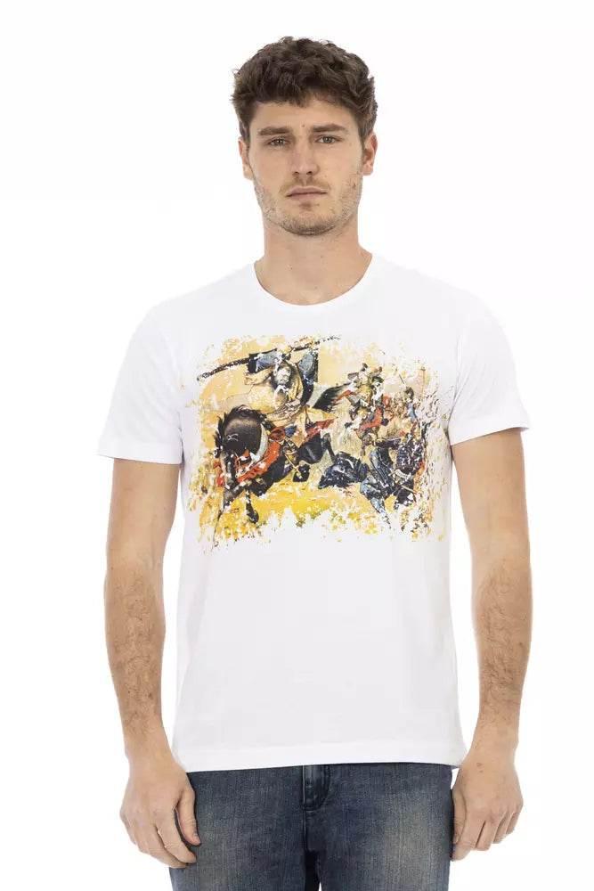 Trussardi Action White Cotton Men T-Shirt - Hilstor