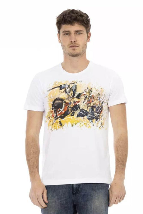 Trussardi Action White Cotton Men T-Shirt - Hilstor