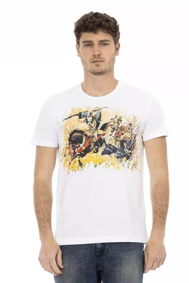 Trussardi Action White Cotton Men T-Shirt - Hilstor