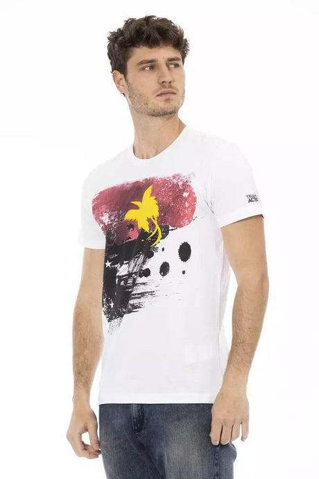 Trussardi Action White Cotton Men T-Shirt - Hilstor