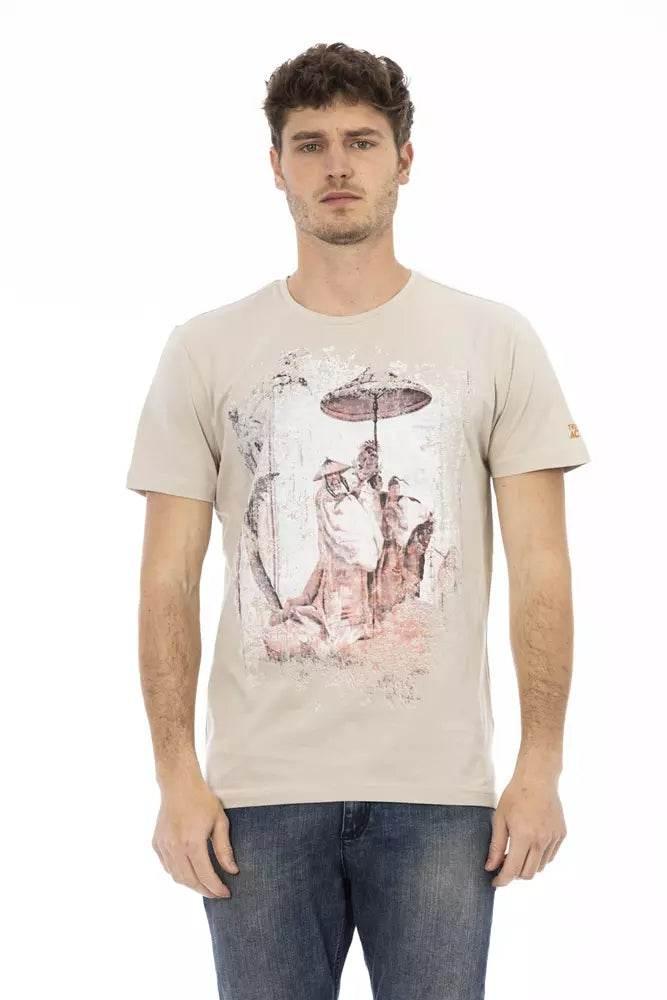 Trussardi Action Beige Cotton Men T-Shirt - Hilstor