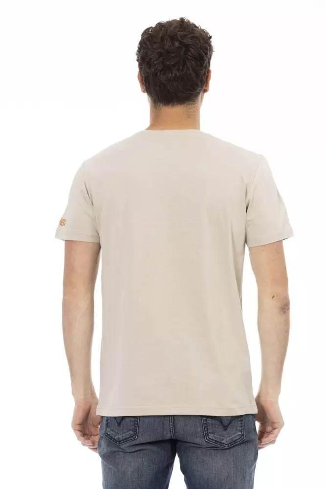 Trussardi Action Beige Cotton Men T-Shirt - Hilstor