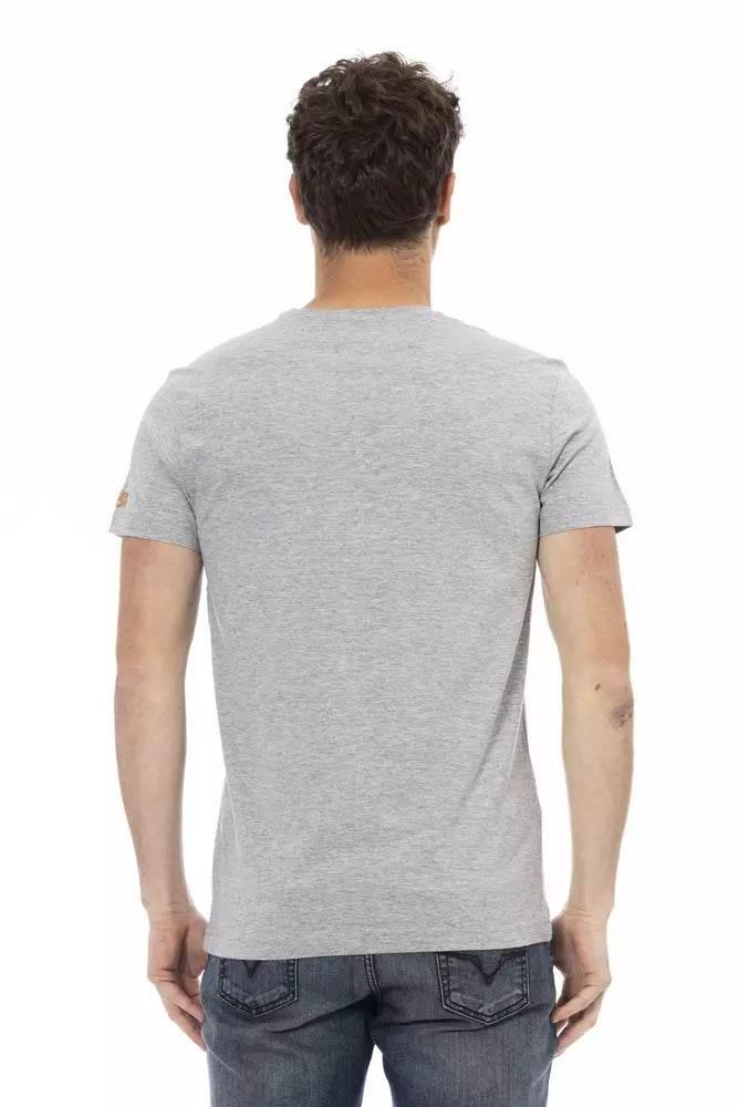 Trussardi Action Gray Cotton Men T-Shirt - Hilstor