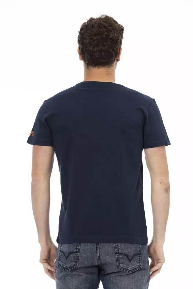 Trussardi Action Blue Cotton Men T-Shirt - Hilstor