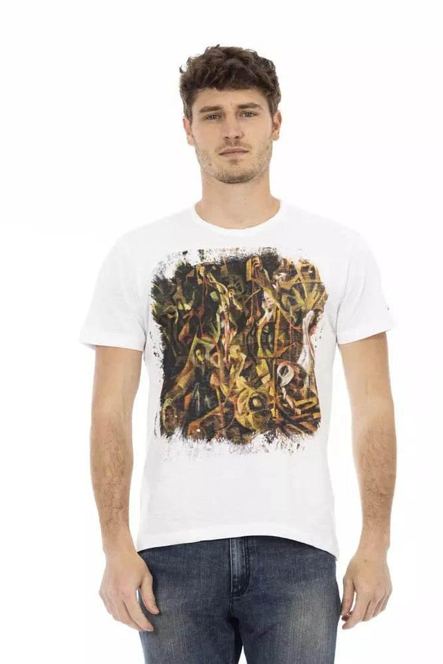 Trussardi Action White Cotton Men T-Shirt - Hilstor