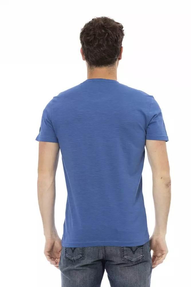 Trussardi Action Blue Cotton Men T-Shirt - Hilstor