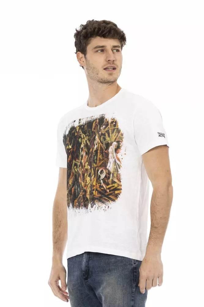 Trussardi Action White Cotton Men T-Shirt - Hilstor