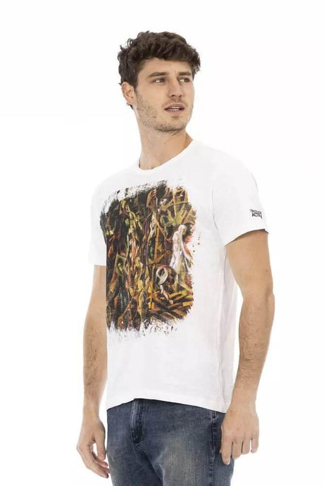 Trussardi Action White Cotton Men T-Shirt - Hilstor
