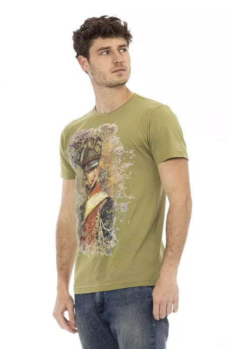 Trussardi Action Green Cotton Men T-Shirt - Hilstor