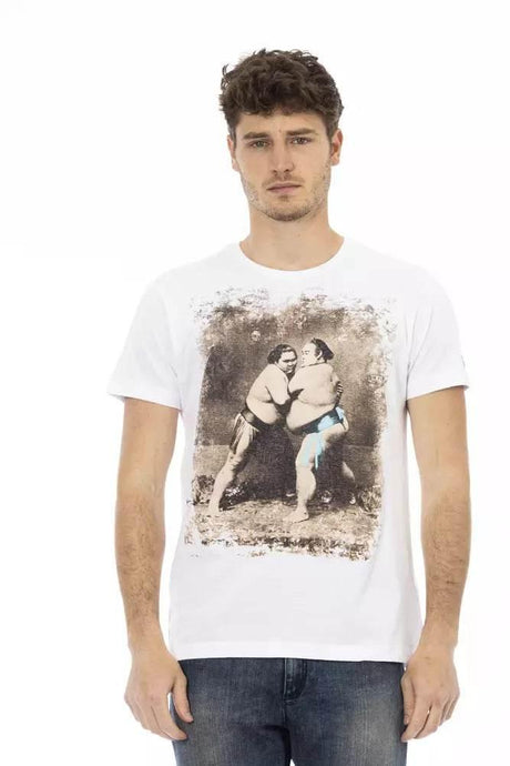 Trussardi Action White Cotton Men's T-Shirt - Hilstor