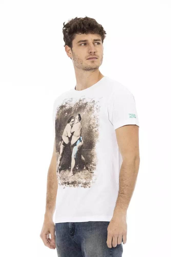 Trussardi Action White Cotton Men's T-Shirt - Hilstor